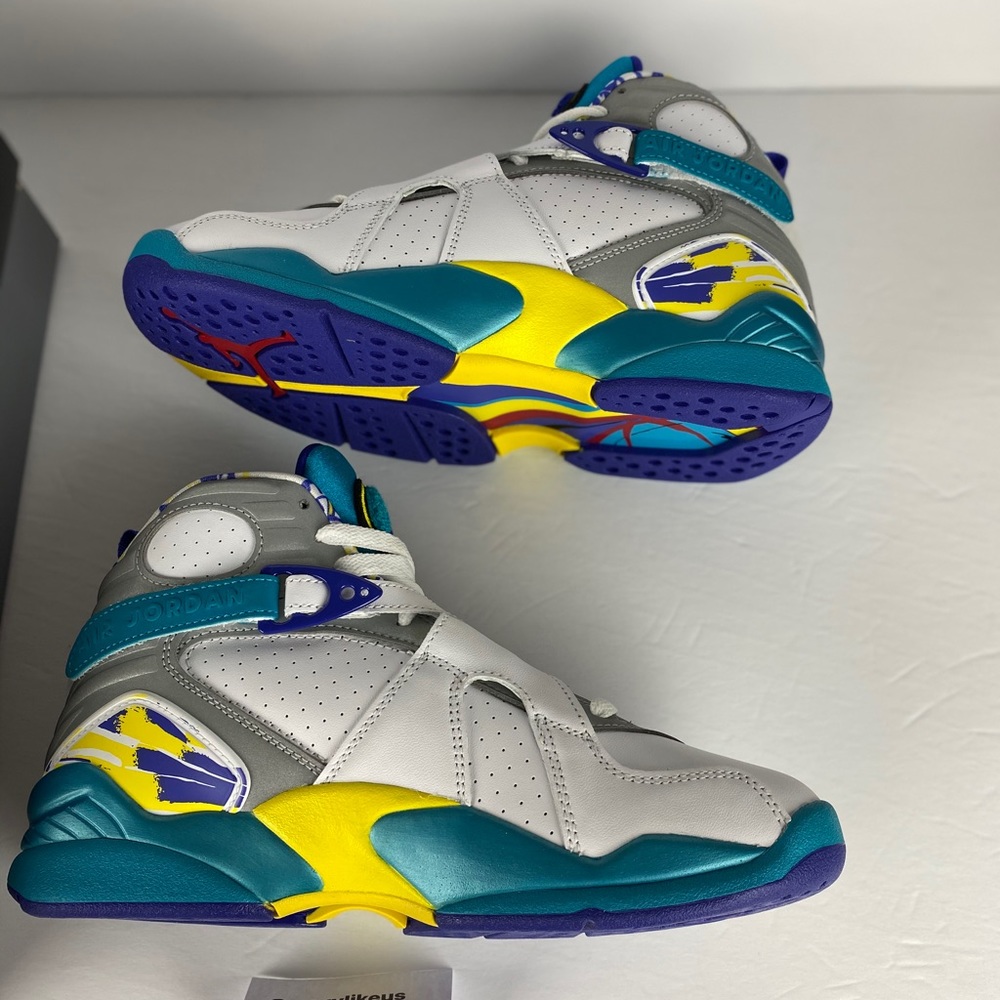 🔥Air Jordan RETRO 8 Aqua WOMEN SIZE 8 - Picture 4 of 8